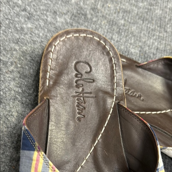 Cole Haan Multicolor Plaid Flip Flops - Picture 2 of 6